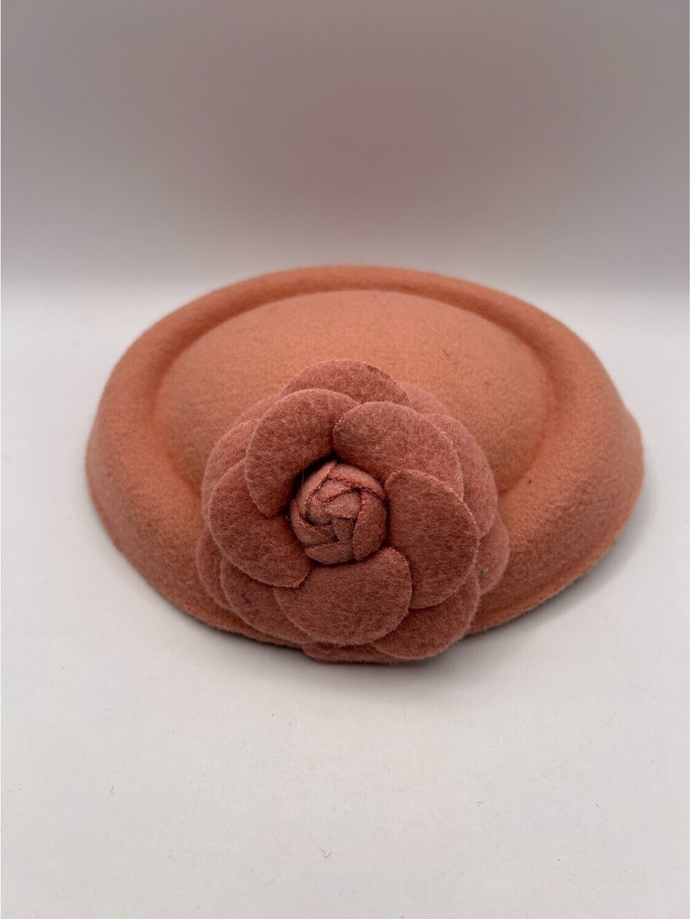 Cocktail fascinator pillbox hat One Size Felt Pink OS Womens black inner lining - Picture 2 of 5